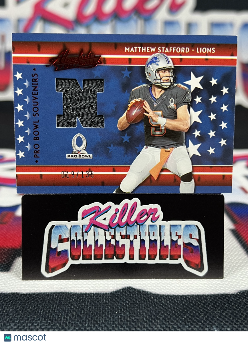 2023 Panini Absolute Matthew Stafford Pro Bowl Souvenirs 135 Killer Collectibles