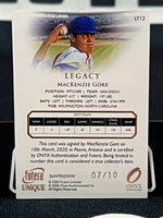 2020 Futera Unique MacKenzie Gore #LY12 /10