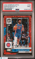 2022 Panini Donruss Optic Marvin Bagley III Red Sparkle PSA 9