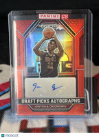 2023 Panini Prizm Draft Picks Autographs Onyeka Okongwu Sticker 3/149
