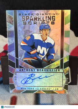 2022-23 Upper Deck Black Diamond Sparkling Scripts Anthony Beauvillier