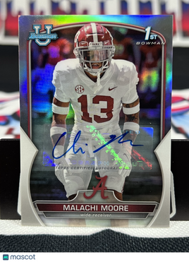 2022 Bowman University Malachi Moore Refractor Auto /499
