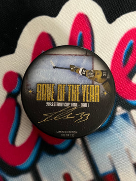 Adin Hill Signed Puck “Save of the Year” Fanatics Exclusive /133