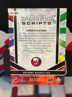 2022-23 Upper Deck Black Diamond Sparkling Scripts Anthony Beauvillier
