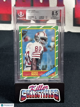 1986 Topps Jerry Rice RC #161 Rookie BGS 8.5