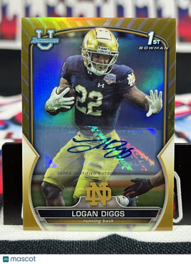 2022 Bowman University Logan Diggs Gold Refractor /50