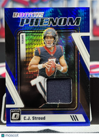 2023 Panini Donruss Optic CJ Stroud Rookie Phenom Blue Hyper Prizm