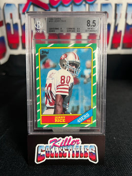 1986 Topps Jerry Rice Rookie BGS 8.5