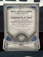 2017 Topps Museum Collection Nick Castellanos Meaningful Material Game Used /10