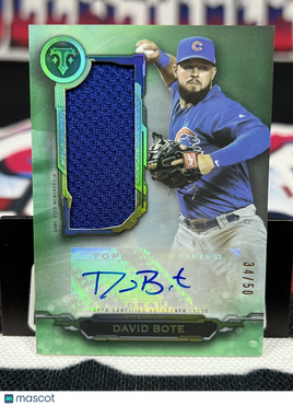 2019 Topps Triple Threads David Bote /50 Auto Game Used Patch