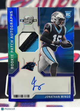 2023 Panini Contenders Optic Jonathan Mingo Blue Prizm RPA 12/50 Rookie Auto