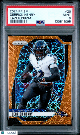 2024 Panini Prizm Derrick Henry Orange Lazer PSA 9