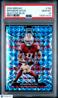 2024 Panini Mosaic Brandon Aiyuk Reactive Blue PSA 10