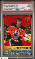 2020 UD Overtime Center Of Excellence Connor McDavid Red Rainbow /25 PSA 9