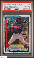 2024 Bowman Mega Box Chrome Prospects Yoeilin Cespedes 1st Bowman PSA 10