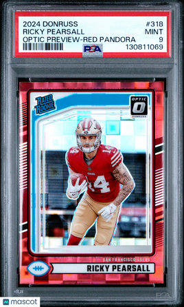 2024 Panini Donruss Ricky Pearsall Optic Preview Red Pandora PSA 9