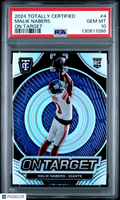 2024 Panini Totally Certified On Target Malik Nabers Rookie PSA 10