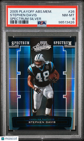 2005 Playoff Absolute Memorabilia Stephen Davis Spectrum Silver /100 PSA 8