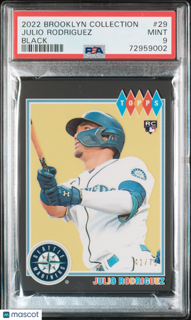 2022 Topps Brooklyn Collection Julio Rodriguez Black /75 PSA 9