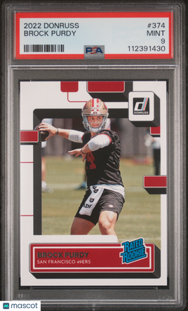 2022 Panini Donruss Brock Purdy Rookie PSA 9