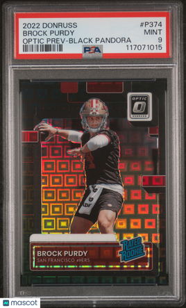 2022 Panini Donruss Brock Purdy Rated Rookie 12/25 PSA 9