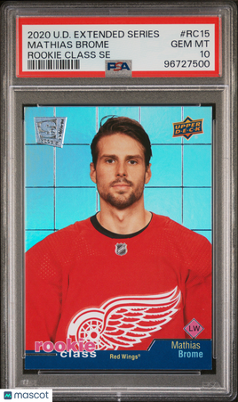 2020 Upper Deck Extended Series Rookie Class Se Mathias Brome PSA 10