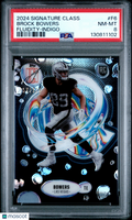 2024 Topps Signature Class Fluidity Brock Bowers Indigo Rookie 157/175 PSA 8