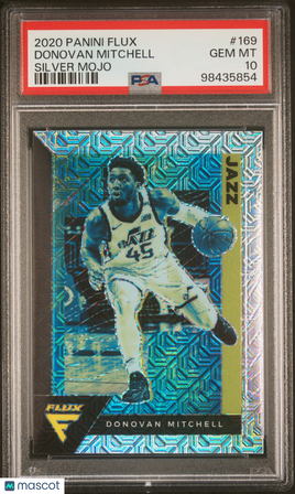 2020 Panini Flux Donovan Mitchell Silver Mojo PSA 10