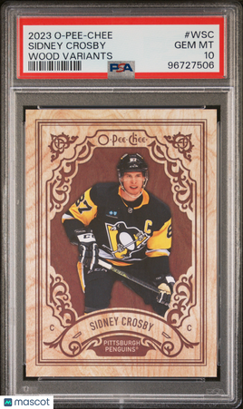 2023 Upper Deck O-Pee-Chee Wood Variants Sidney Crosby Wood PSA 10