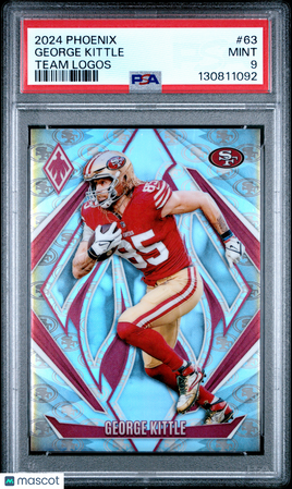 2024 Panini Phoenix George Kittle Team Logos 140/299 PSA 9
