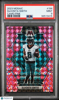 2023 Panini Mosaic Devonta Smith Camo Pink PSA 9