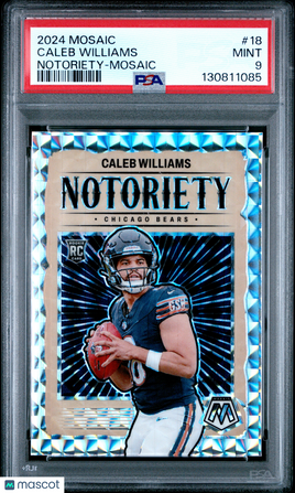 2024 Panini Mosaic Notoriety Caleb Williams Mosaic PSA 9