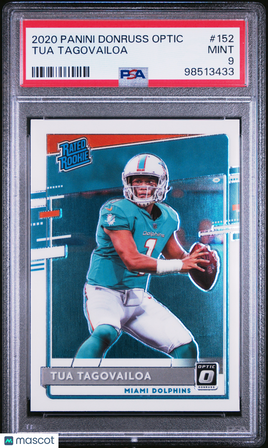 2020 Panini Donruss Optic Tua Tagovailoa Rookie PSA 9