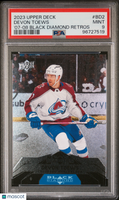 2023 Upper Deck Extended Series 2007-08 Black Diamond Retros Devon Toews PSA 9