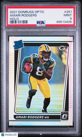 2021 Panini Donruss Optic Amari Rodgers Holo Rated Rookie PSA 9