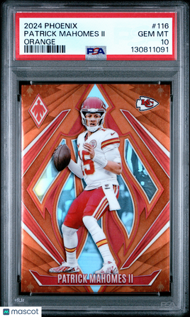 2024 Panini Phoenix Patrick Mahomes II Orange PSA 10