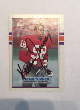 1989 Topps Keena Turner 49ers Autographed