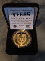 2017-18 Inaugural Season 24kt Gold Flash Plated Commemorative Medallion
