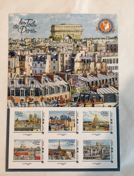 Toots de Paris/Arc de Triomphe. €6.08 2019 Souvenir sheet. Local postage