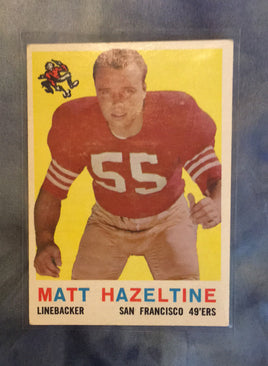 1959 Topps Matt Hazeltine 49ers