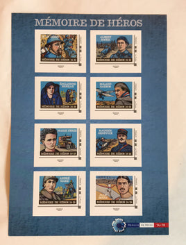 Memoire de Heros. (World postage) €12.50 MNH souvenir sheet 2019