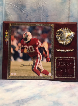 Jerry Rice Autographed mounted picture
