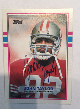 1989 Topps John Taylor #13 49ers Autographed