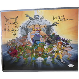 11 x 14 Kevin Eastman signed Ninja Turtles Picture with Splinter Sketch